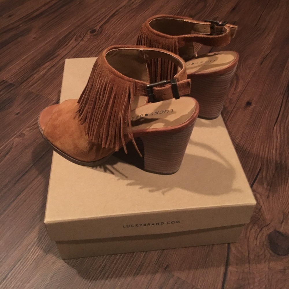 Lucky Brand Boho Fringe Booties